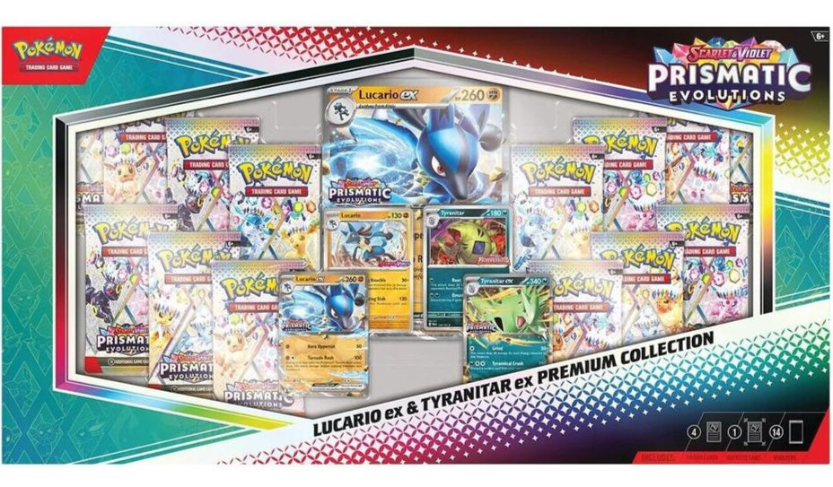 Prismatic Evolutions Lucario ex & Tyranitar ex Premium Collection