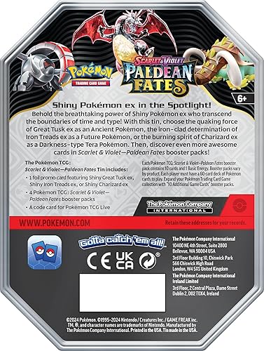 Paldean Fates Tin [Great Tusk ex]