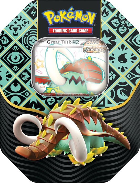 Paldean Fates Tin [Great Tusk ex]